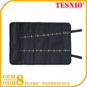 Black Nylon Multi-Purpose 22-Pocket Socket Tool Roll Pouch TESNIO
