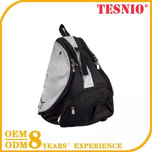 Rolling Men Leather Shoulder Canvas Rucksack Sling Bag TESNIO